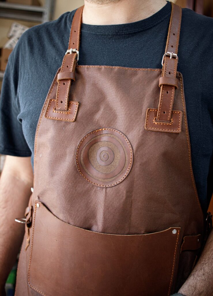 Mandil de lona y cuero - Imagen 2