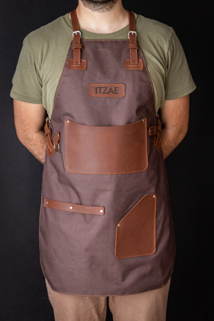 Mandil de lona y cuero - Imagen 9
